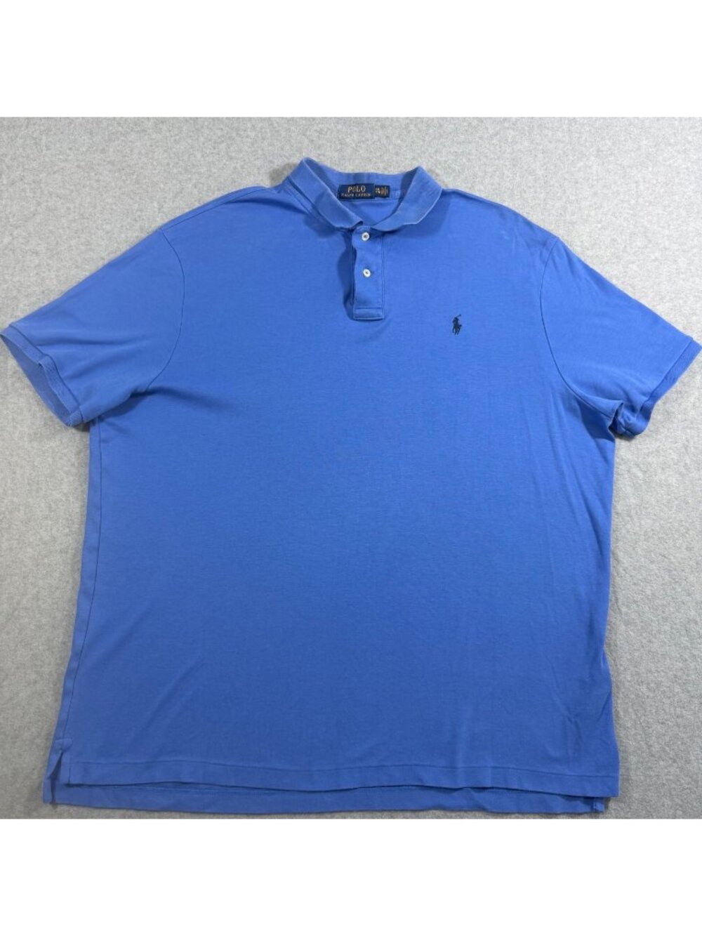 Polo Ralph Lauren Mens XXL Blue Short Sleeve Polo Shirt Classic Fit Cotton